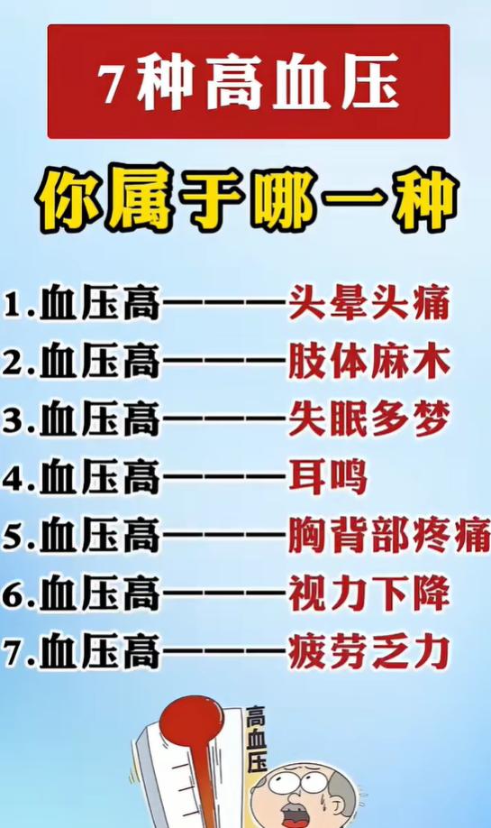 高血压不止头晕，这7种身体表现，别轻易忽视