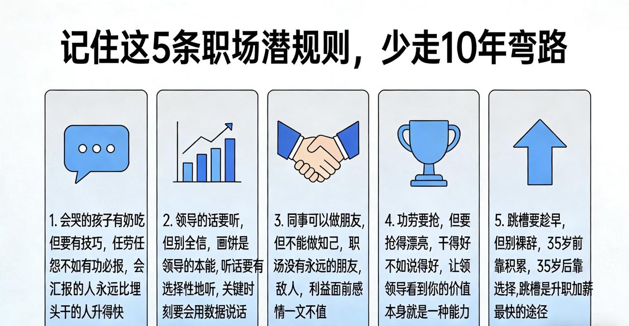 记住这5条职场潜规则，少走10年弯路35岁后才发现，真正决定你职场