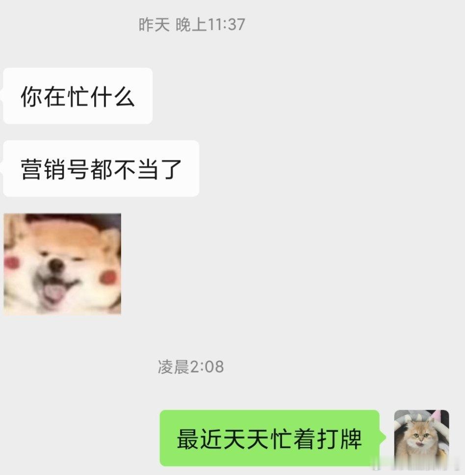 笑鼠，我友友这两天问我我在干啥，yxh都不当了我belike: