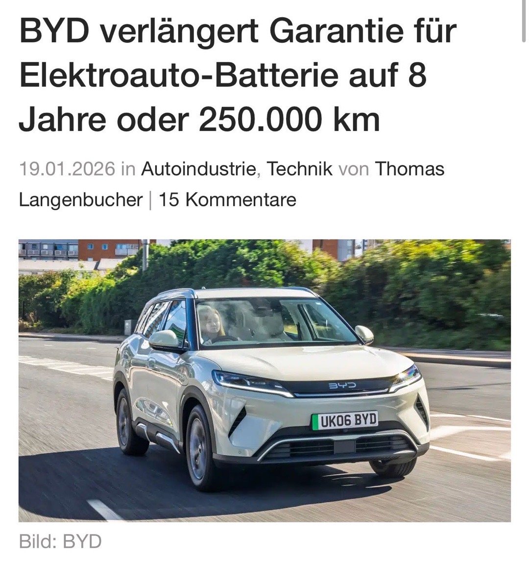 比亚迪电池保修又升级了！比亚迪在欧洲市场宣布，刀片电池统一升级为8年/2
