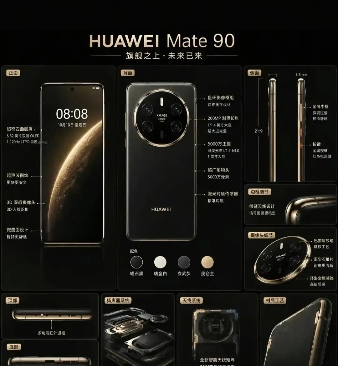 华为Mate90真机上手！极窄四边近乎全屏，经典星环设计回来了打算换华为旗舰的朋友，这台Mate90