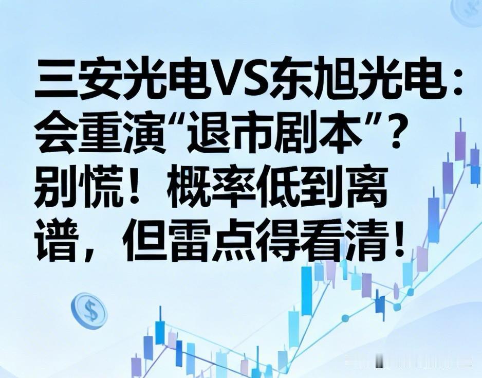 《三安光电VS东旭光电：会重演“退市剧本”？别慌！概率低到离谱，但雷点得看清！》