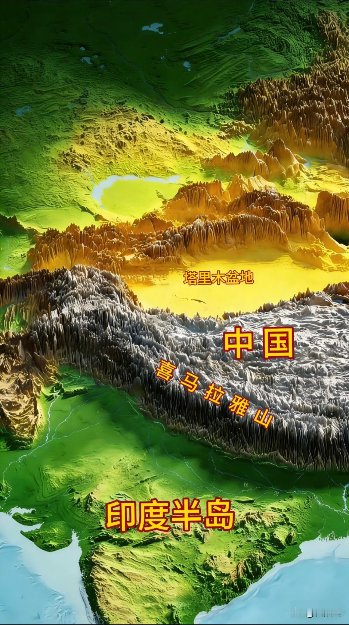 为何印度总想翻越喜马拉雅山脉？你看来自喜马拉雅的压迫感，喜马拉雅山相对海拔高度8