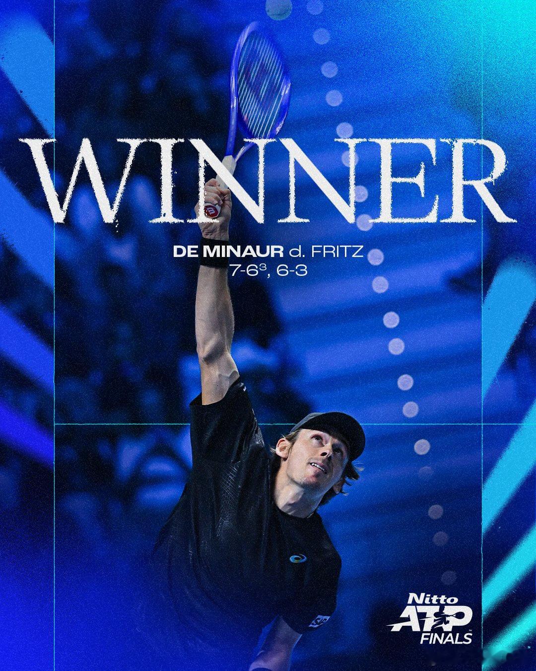 德米纳尔迎来年终首胜🔥日东吉米·康纳斯小组赛，7号种子德米纳尔7-6(3)