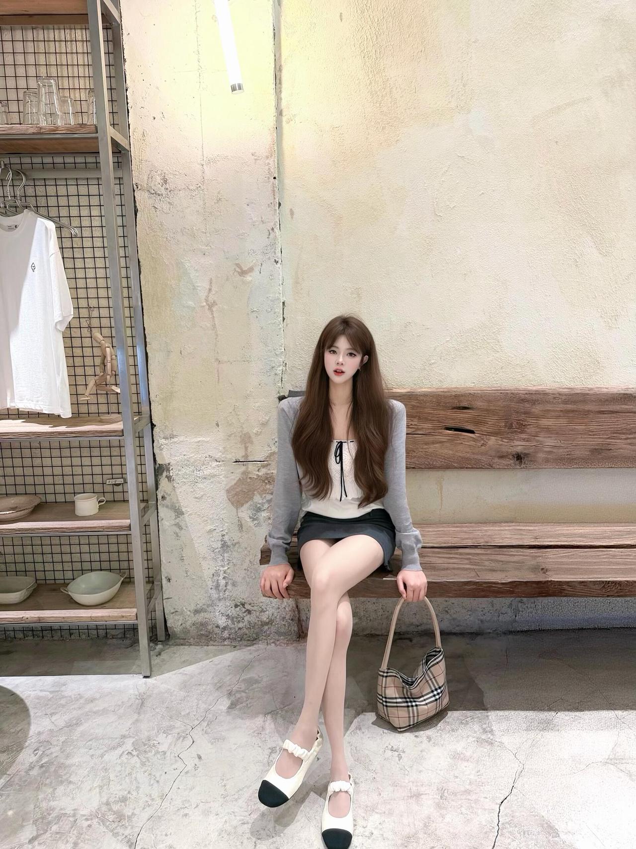 i🩶uuuso..早春这样穿穿～高颜值的你喜欢怎样的短裙?