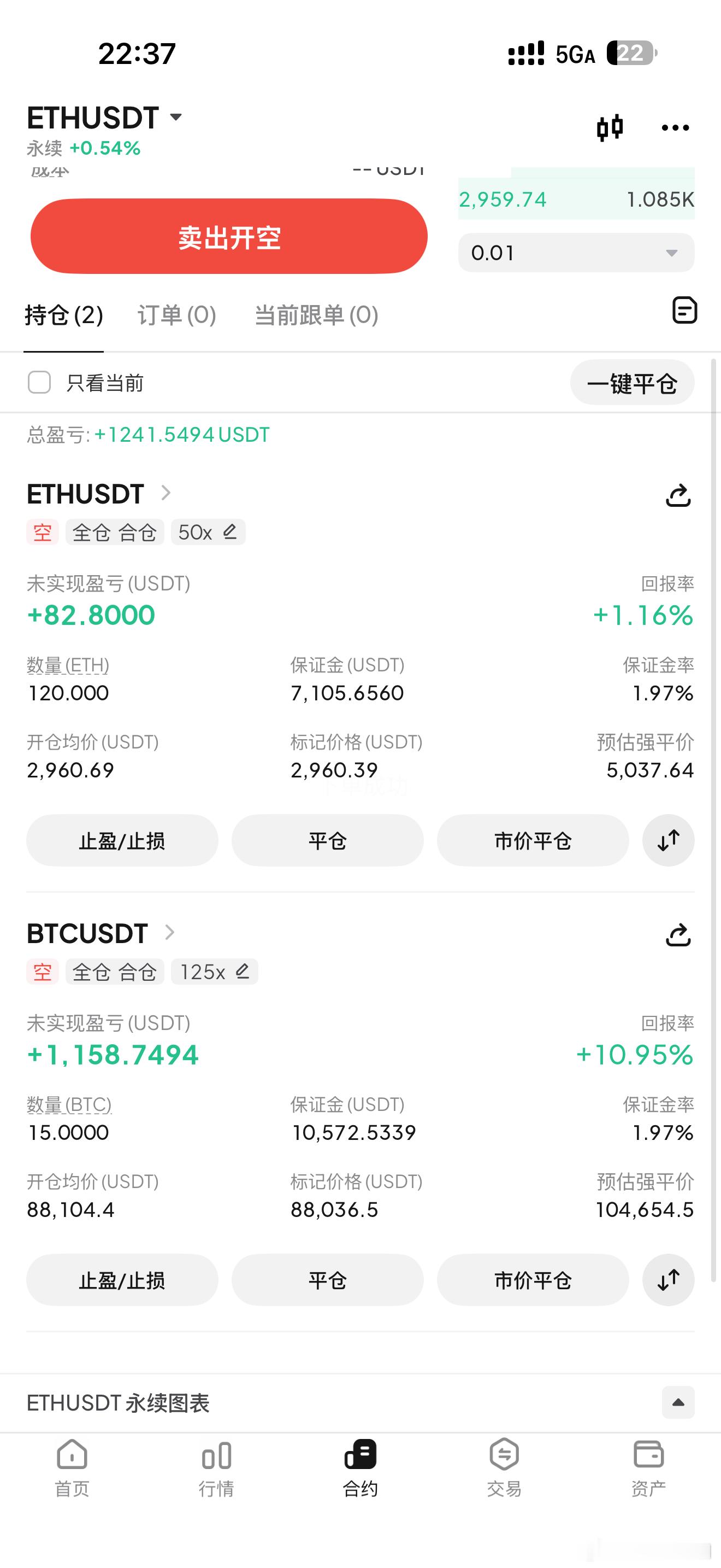 来继续加空，让我看看真正的底部。