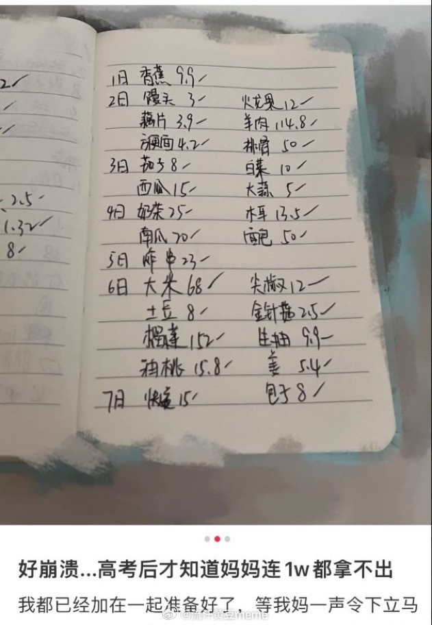 高考完才知道家里一万块钱都没有。。。人间百态·​​​