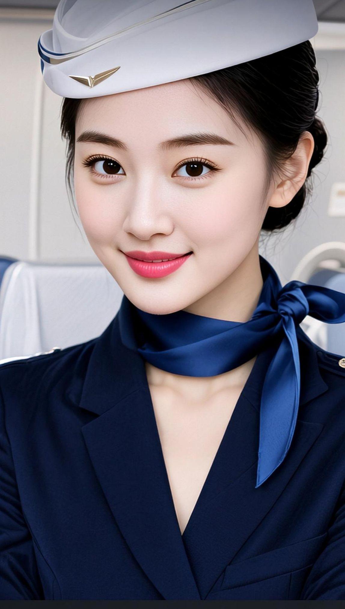 优雅空姐风写真高颜值美女