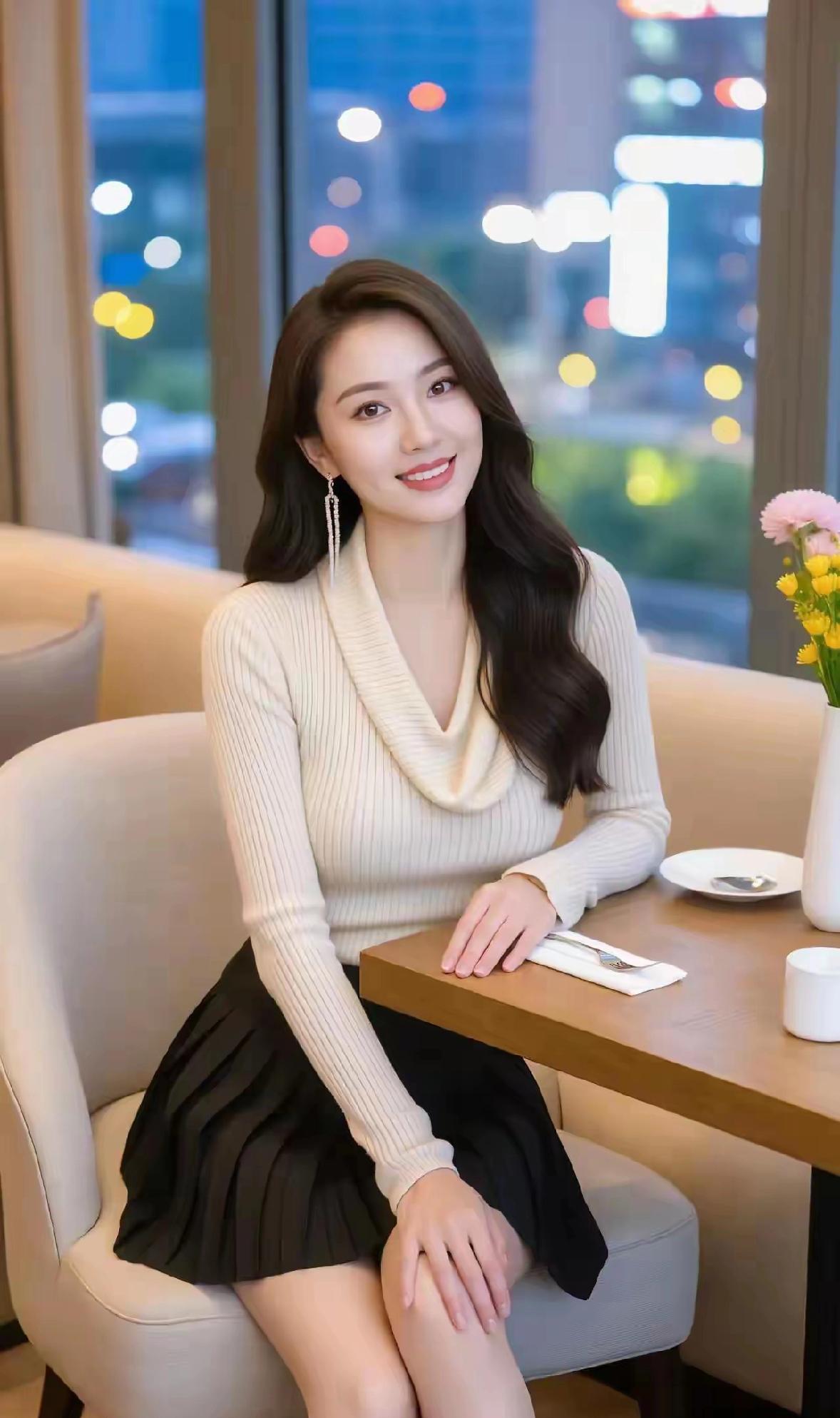 月色如水，美人如画。