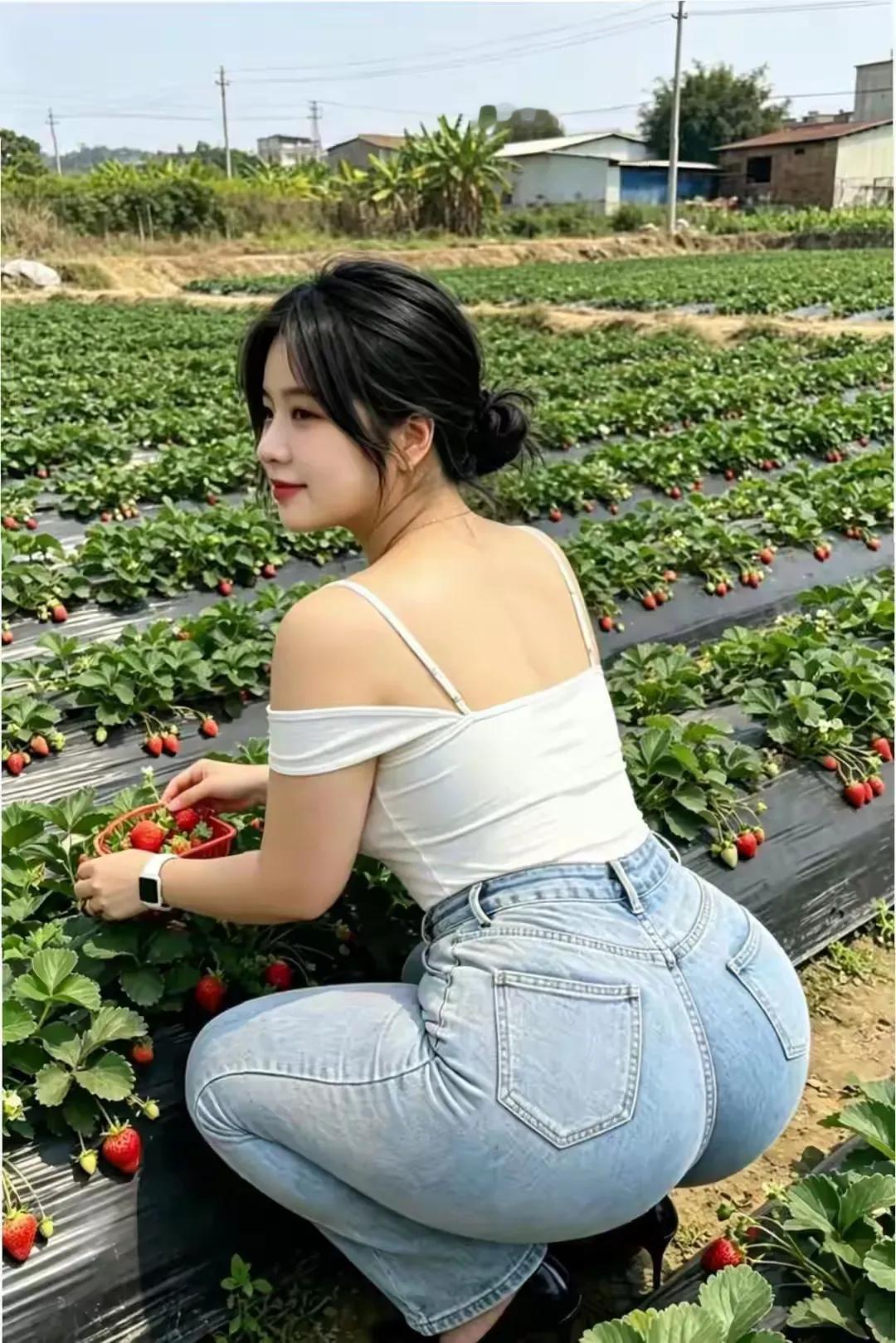 美女不仅长的漂亮，把菜园管理的如此之好，是个踏实能干的姑娘，娶回家当老婆一定没错