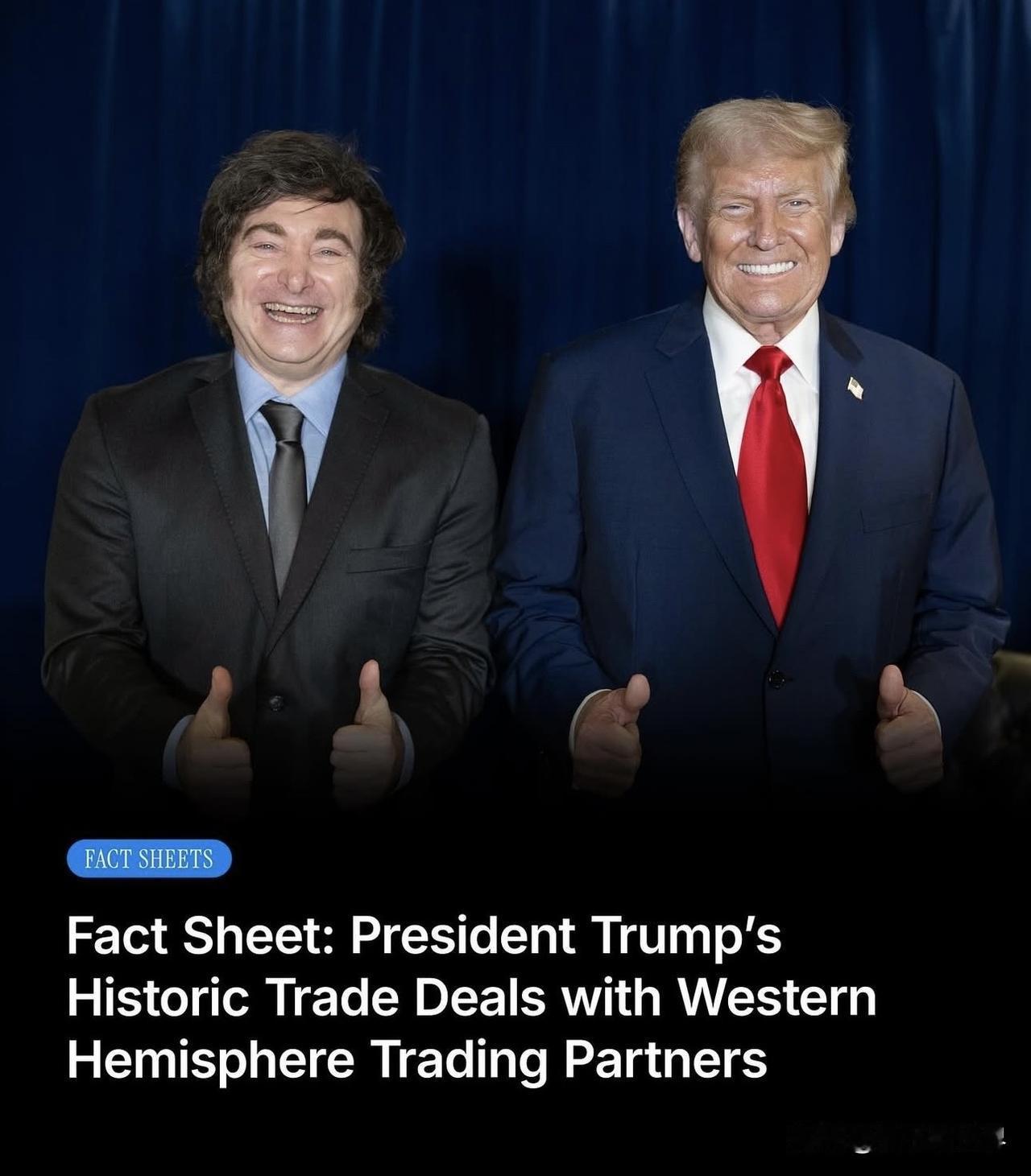 🇺🇸🇦🇷贸易协议签署：美国获得牛肉，阿根廷获得技术和更低的税收。特朗普