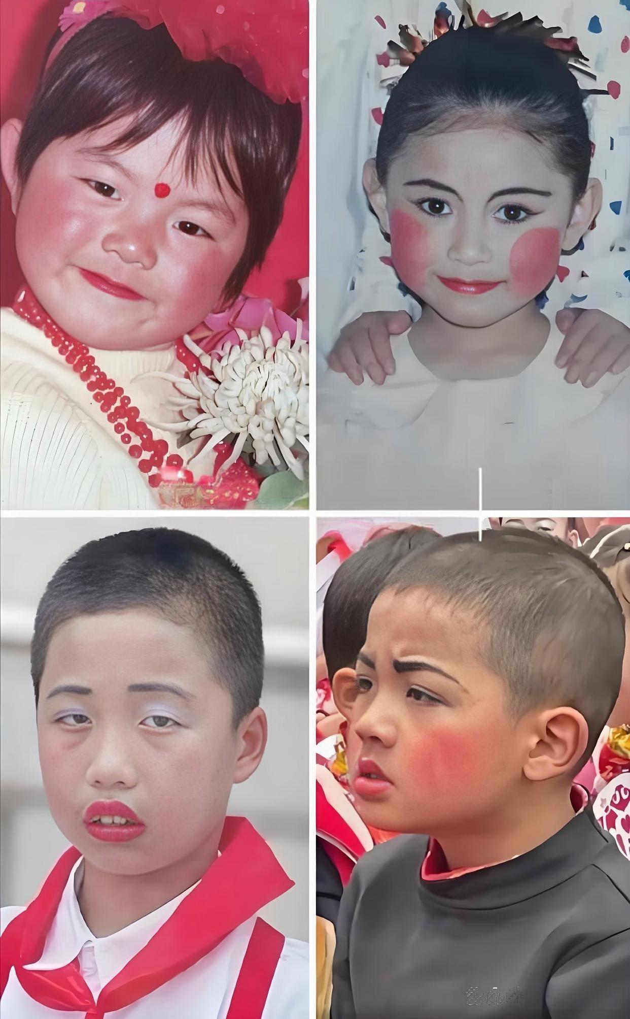 粉丝宝宝们，你们经历过吗？我小的时候每年就喜欢过六一，也是最盼望着化妆这个流程的