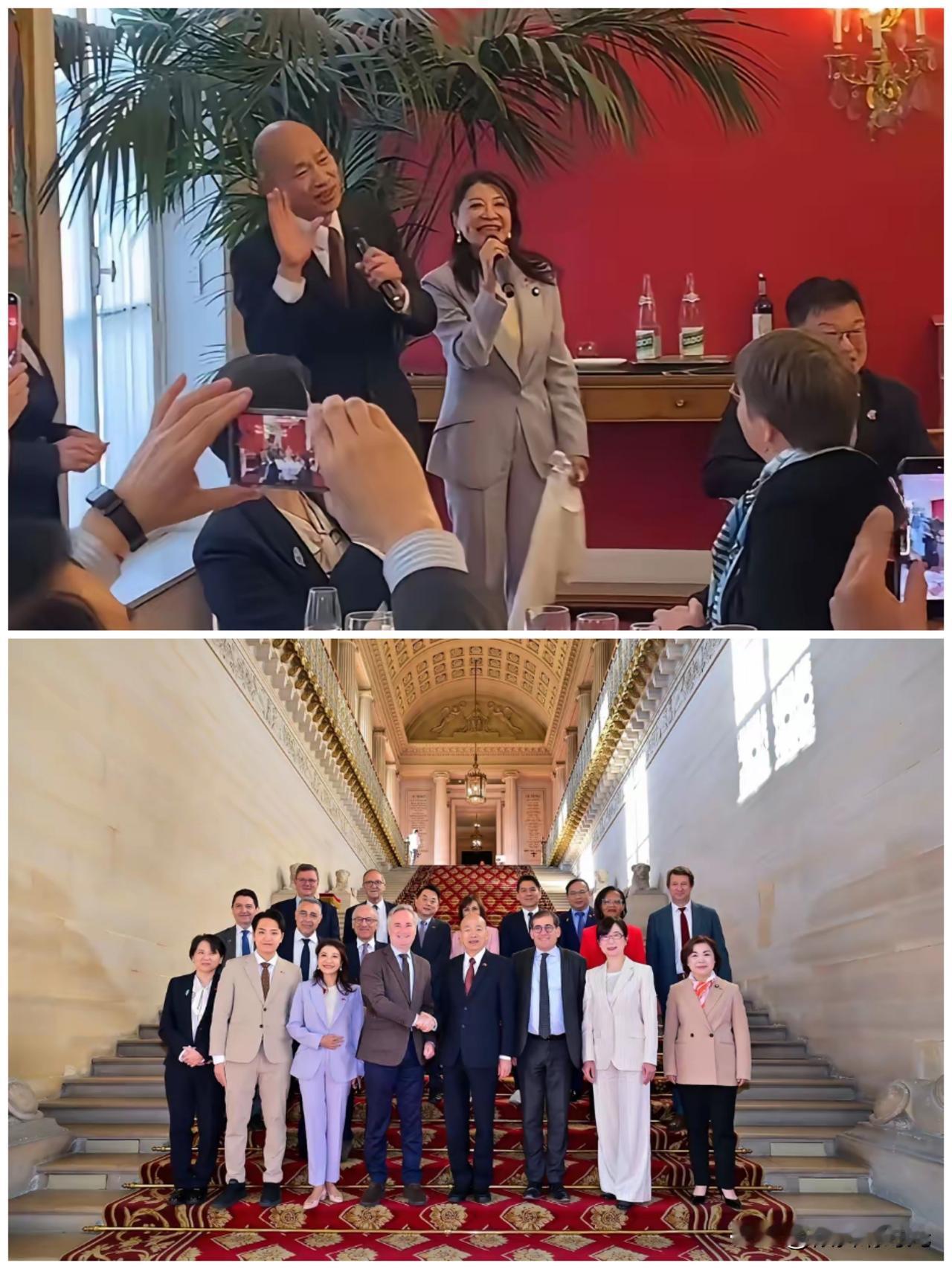 台立法院院长韩国瑜再次发文，称不仅要感谢法国参议院的接待，同时透露了跟多位法国议