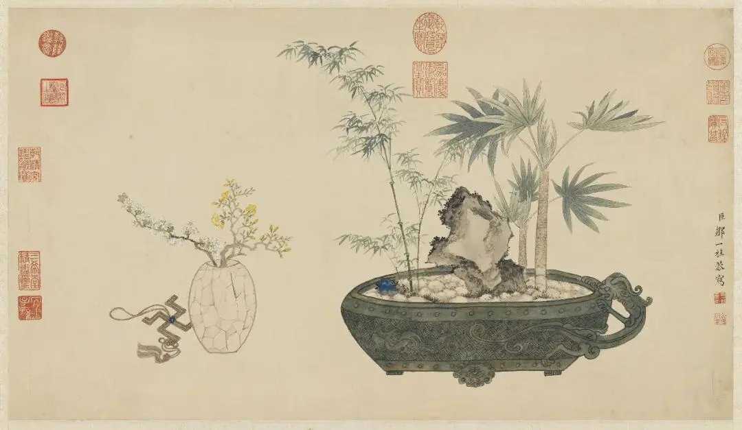 邹一桂《盎春生意图》纸本立轴设色42.2x74.5厘米。台北故宫博物院藏