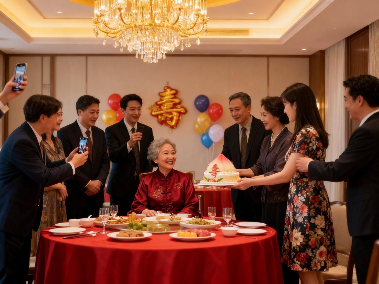 公公七十大寿，我掏了两万六在鸿宾楼办了六桌。收礼金的时候，大姑姐笑着说“你收着就