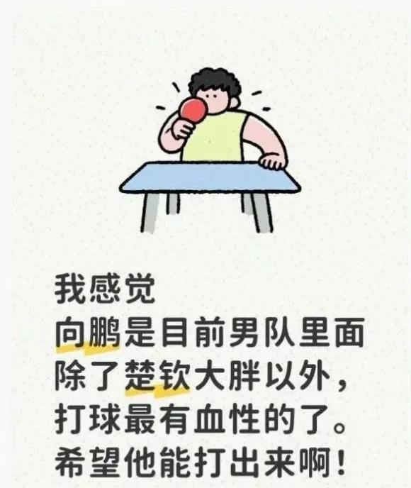 向鹏在横滨冠军赛刚闯入16强，球迷就下结论了：向鹏是目前队里面除了大头大胖以外，