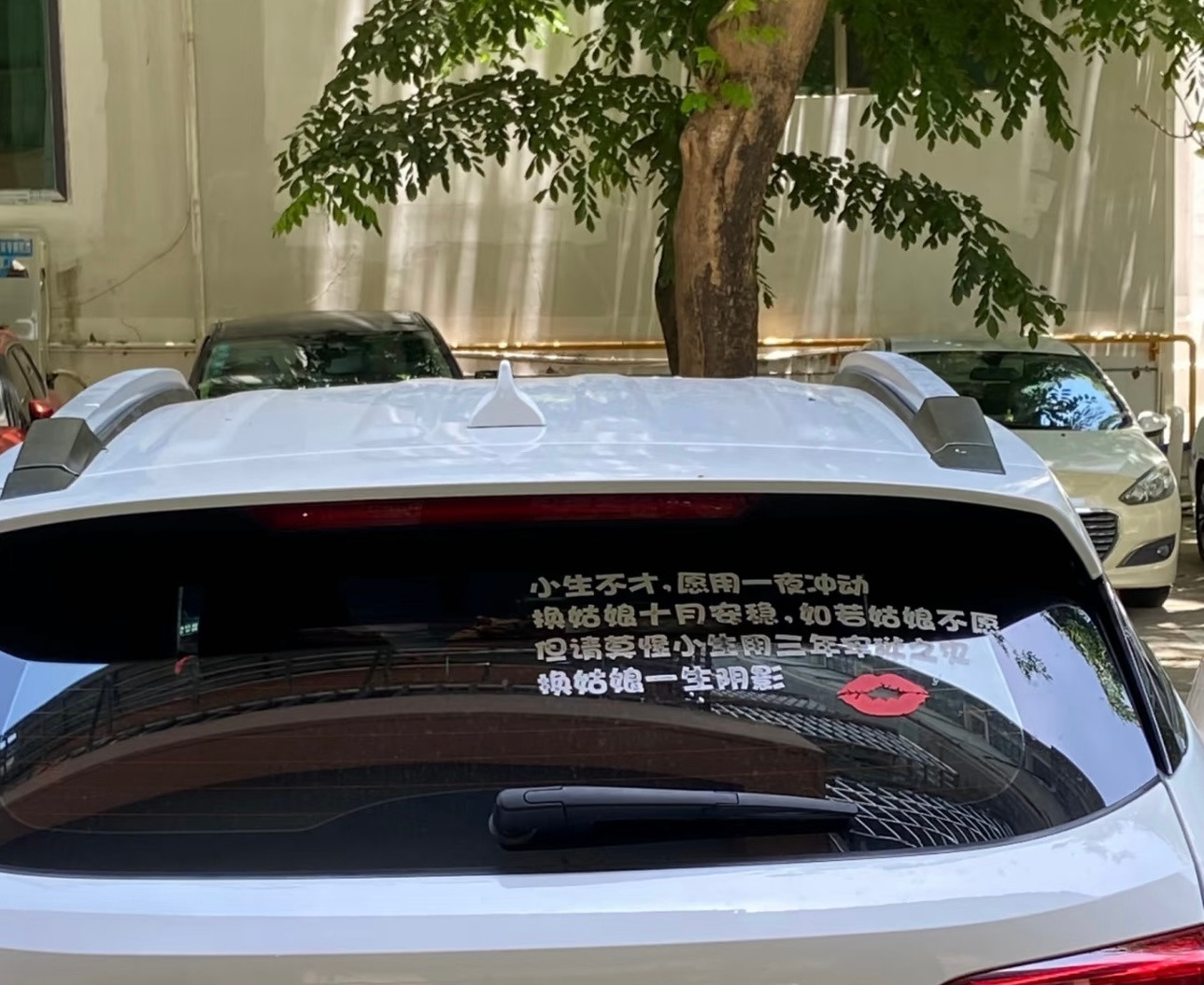 29岁男子车上挂低俗标语被罚我只能说，罚得好这种人不会觉得自己很幽默吧？