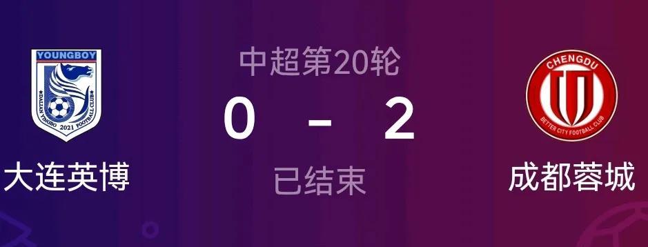 成都蓉城坐等收获渔翁之利！蓉城2-0战胜大连英博后，本轮收获渔翁之利的基础任务已