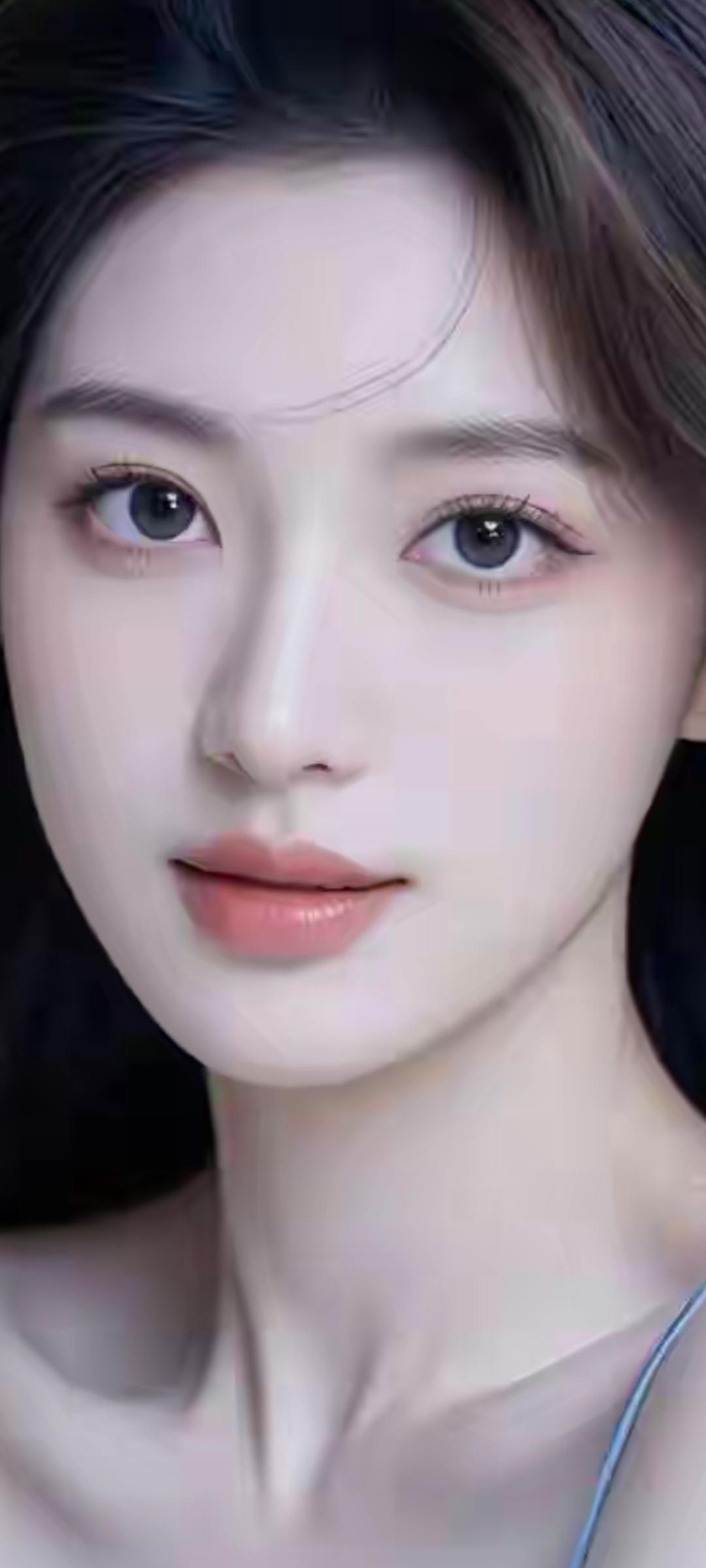 温柔如水的少女，眼神清澈动人，仿佛来自童话世界。