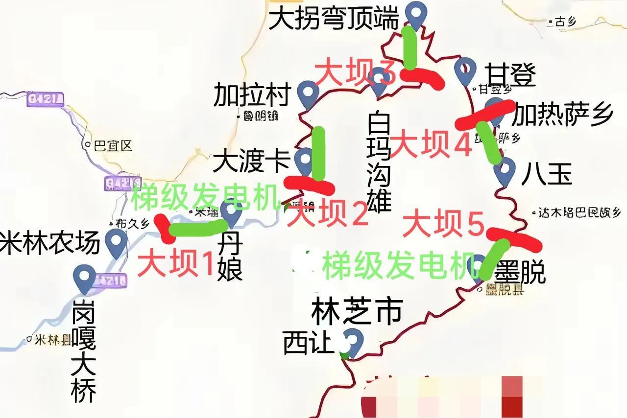 我设计的雅江5级水电站，最佳图1是我设计的雅江水电站，5级，5个大坝。然后大坝