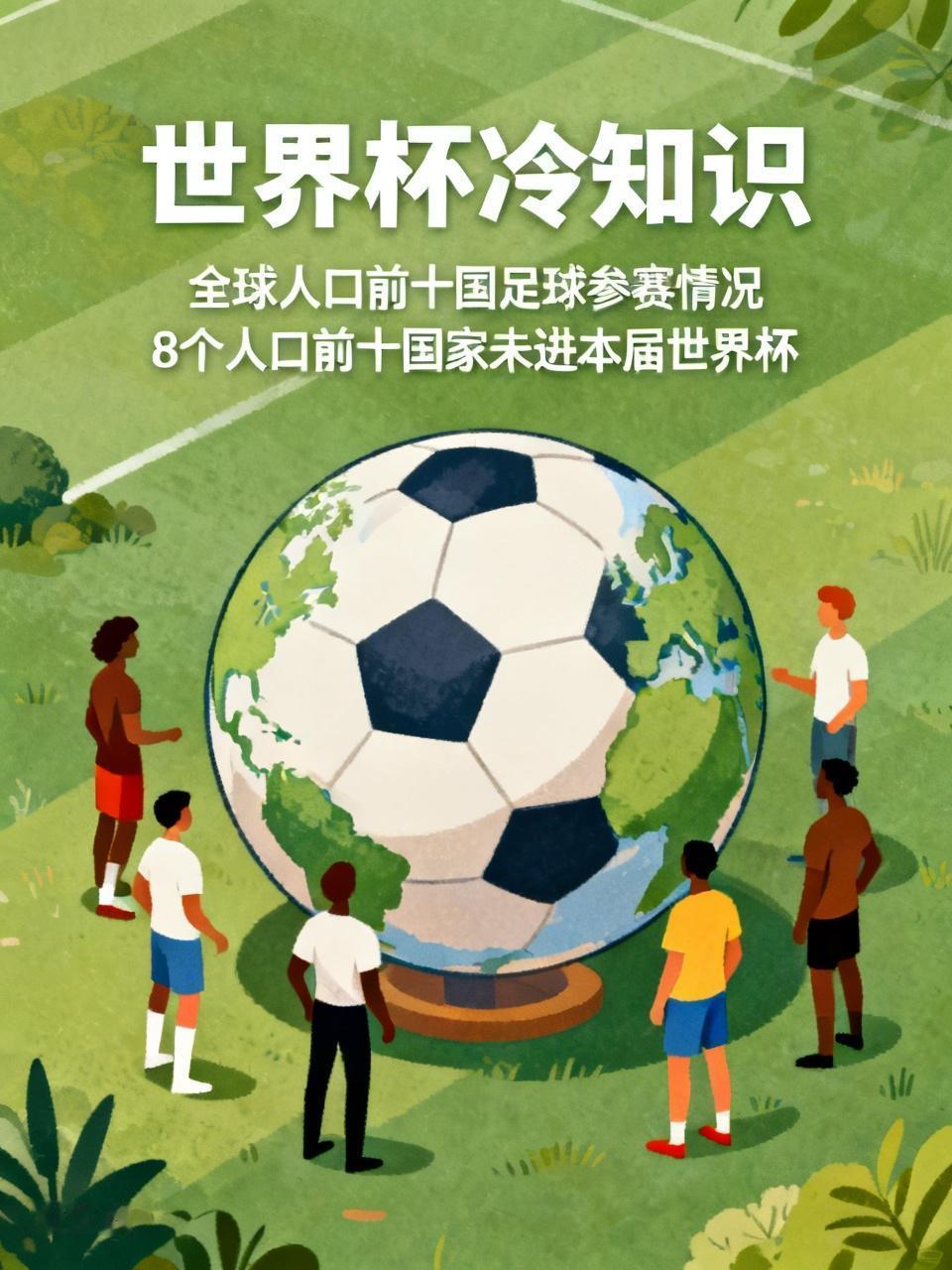 本届世界杯七大冷知识，冷到离谱1.全球人口前十国家，8个没打进本届世界杯美