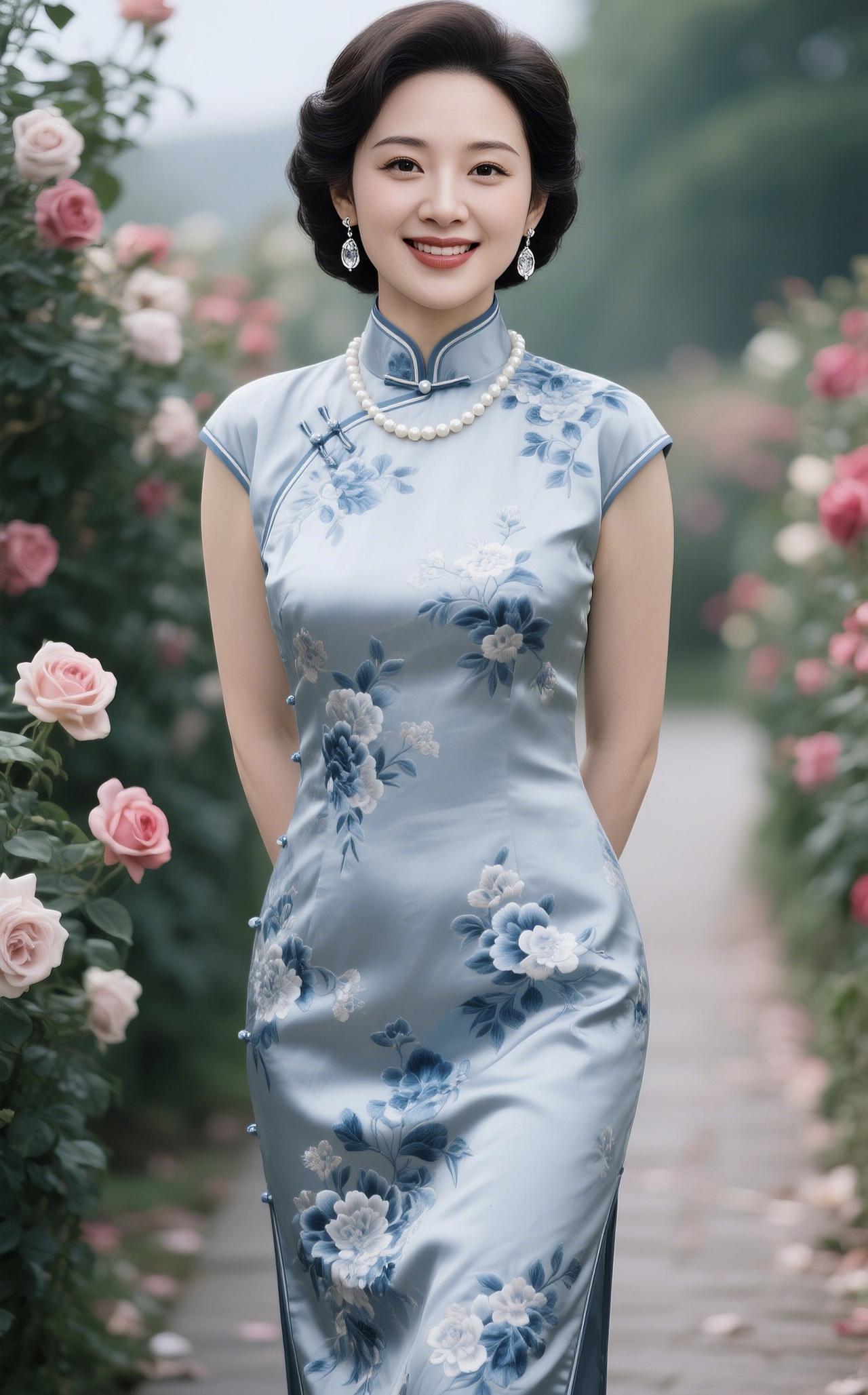 《一襟旗袍，半阙宋词》裁一尺江南的云，缝进立领的弧度盘扣咬着月光，像宋词