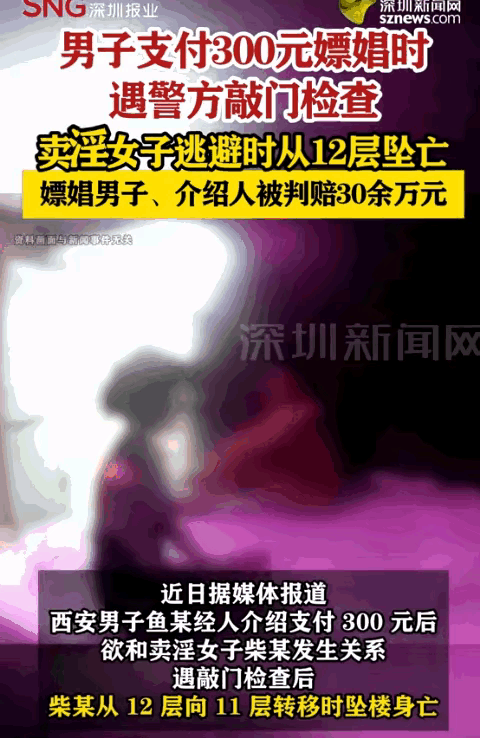 陕西一男子鱼某通过社交软件联系“小姐”刘某，约定850元交易。交易后刘某推荐同事