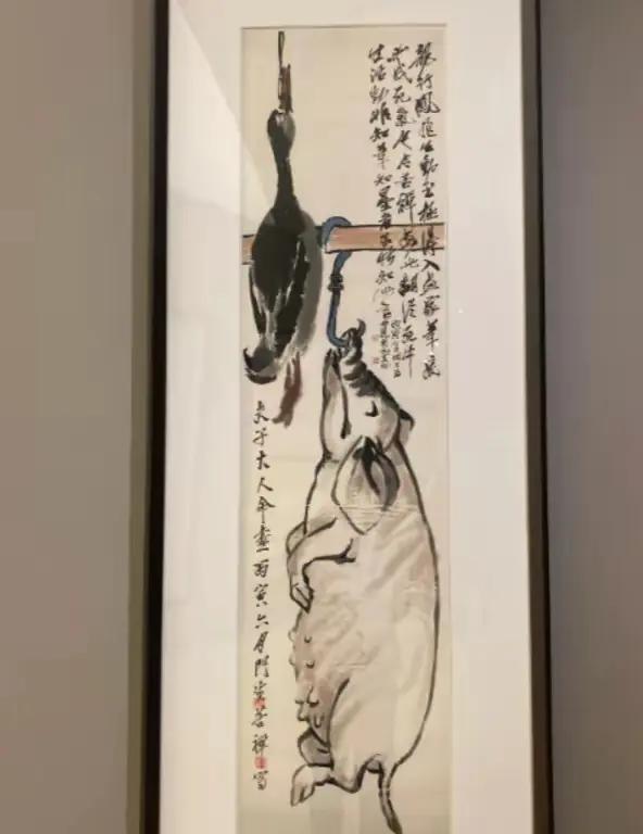 1926年，齐白石让大弟子李苦禅画一头猪、一只鸭，准备烧掉用于祭奠母亲，没想到等