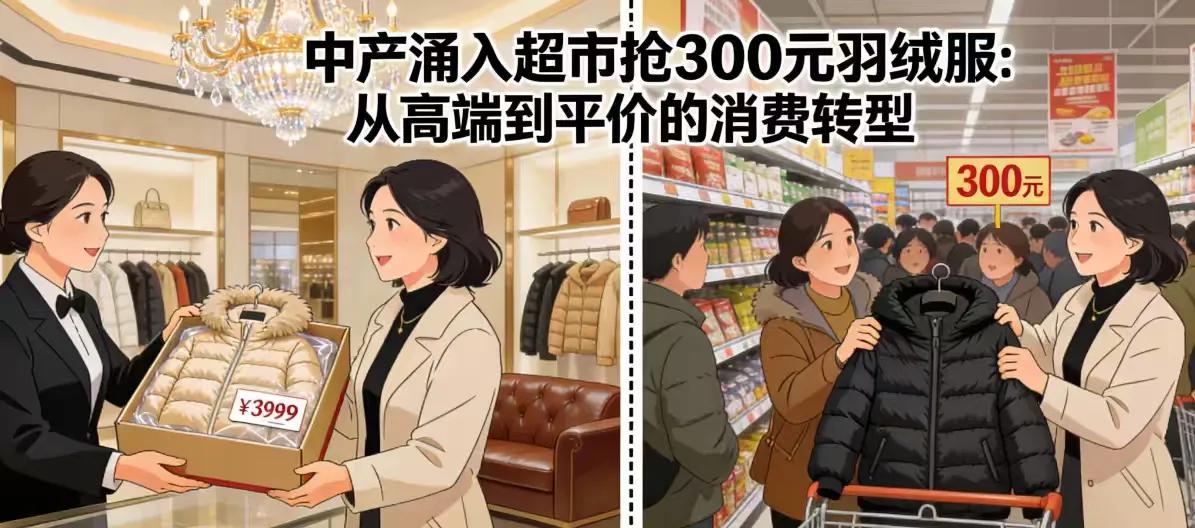 中产涌入超市抢300元羽绒服：消费降级还是理性回归？今冬，一则“中产涌入超市抢