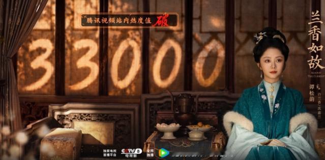 《兰香如故》站内热度破33000！腾讯有站内热度以来，破33000的只有5部剧