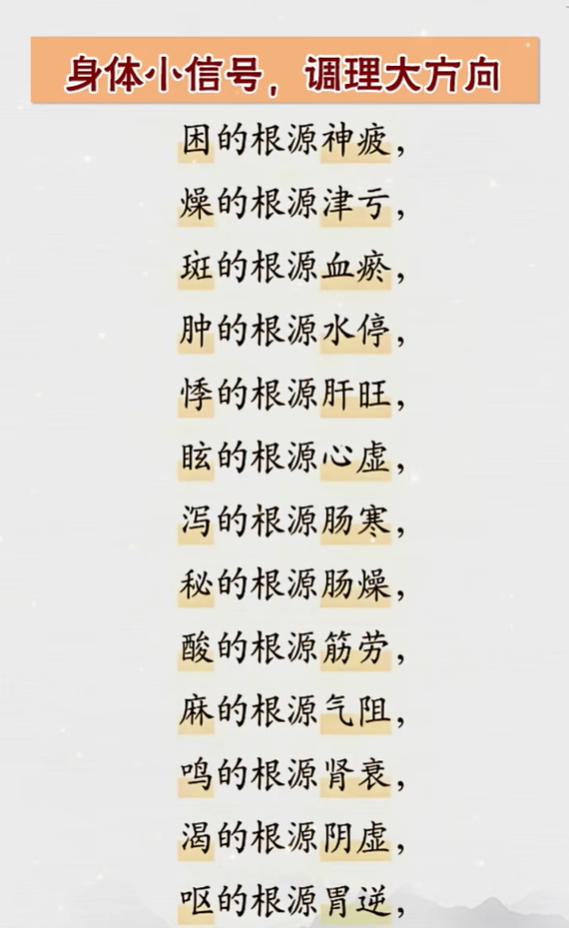 身体发出的小信号，看懂中医调理大方向