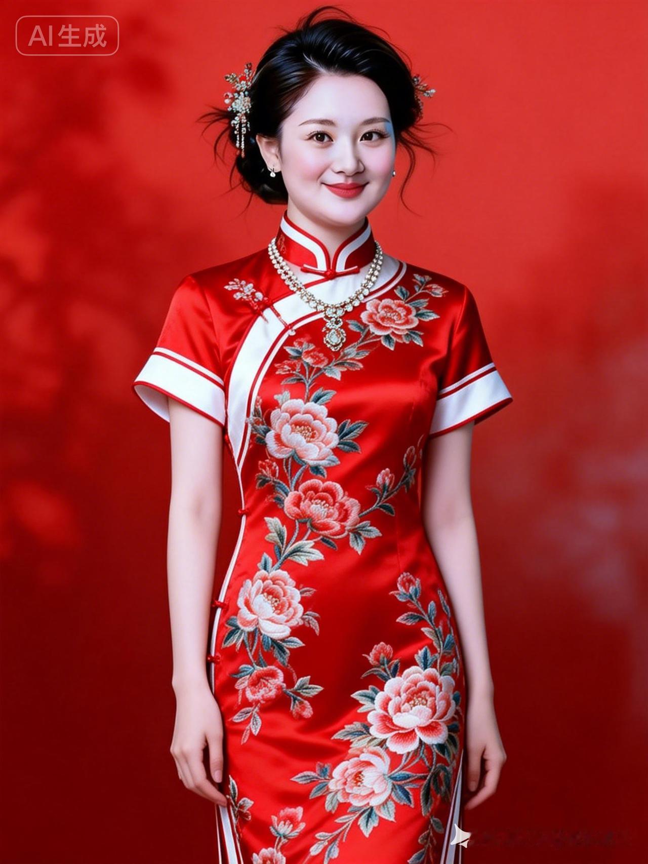 惊艳的旗袍秀，红衣美人惊艳了时光！🌸💃