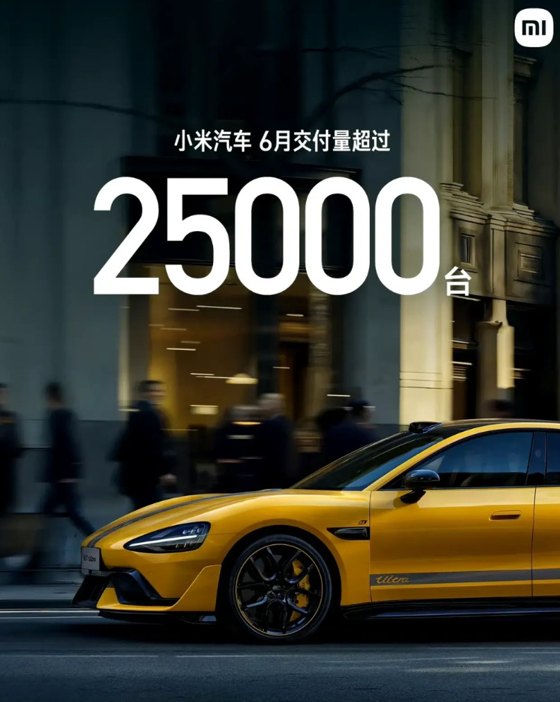小米六月交付2.5万台。给yu7让产能了。今年大概能交付40万—50万吧。
