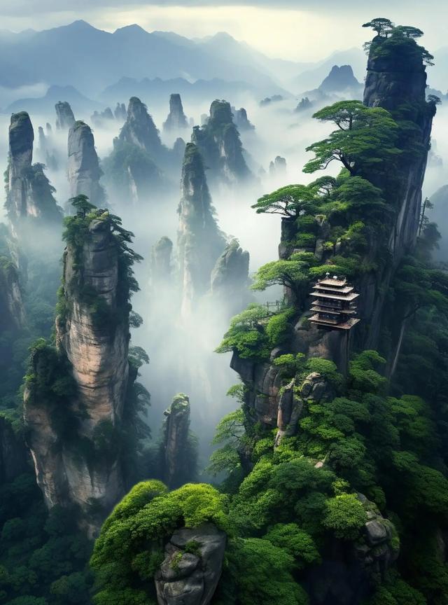 还有张家界那令人称奇的奇峰、形态各异的怪石、清幽深邃的幽谷和灵动秀美的水一一奇景
