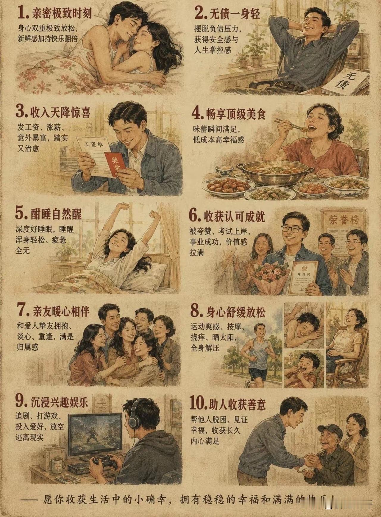 人生十大爽事，愿你此生都有。​​​