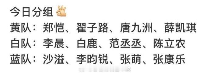 跑男今日分组跑男分组路透跑男今日分组，路透来啦！想看正片