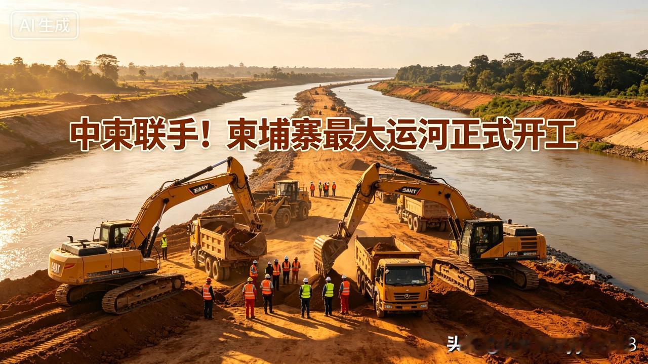 柬埔寨这次真的下了一步大棋！4月11日，全国最大的德崇扶南运河第二标段正式动工，