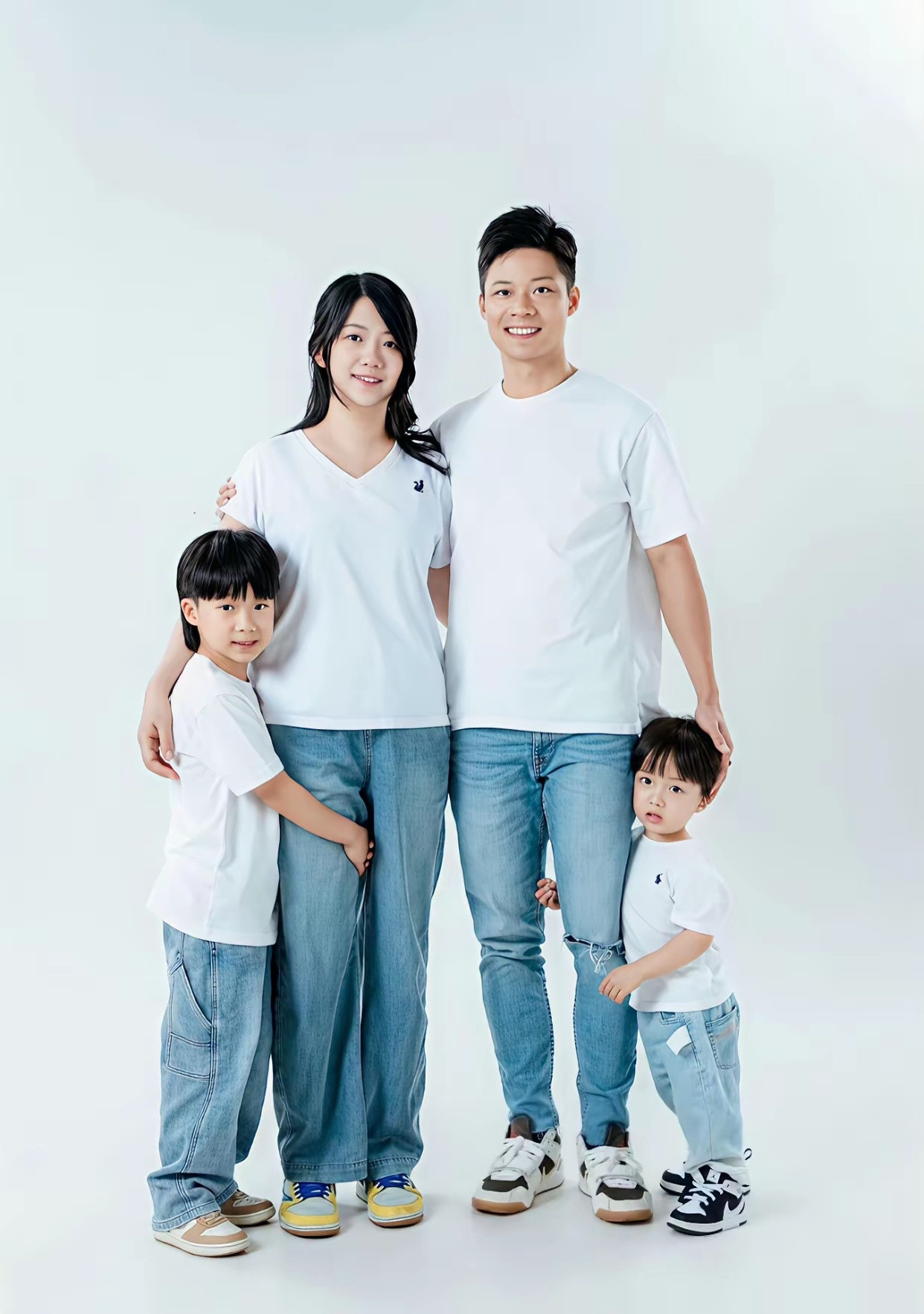 羡慕了！苏炳添幸福全家照，青梅竹马的妻子嫩得像学生妹，恩爱不减