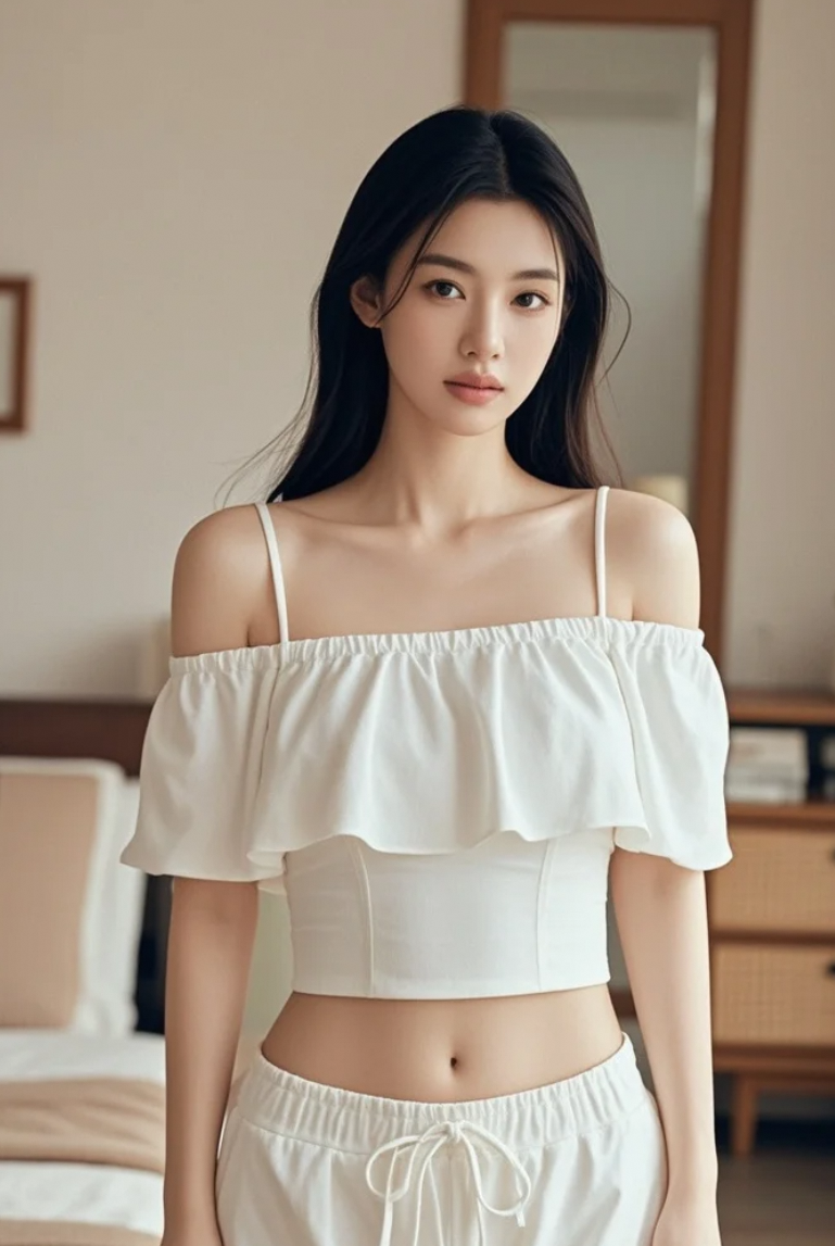 她坐在工位上看手机的样子，轻松又可爱