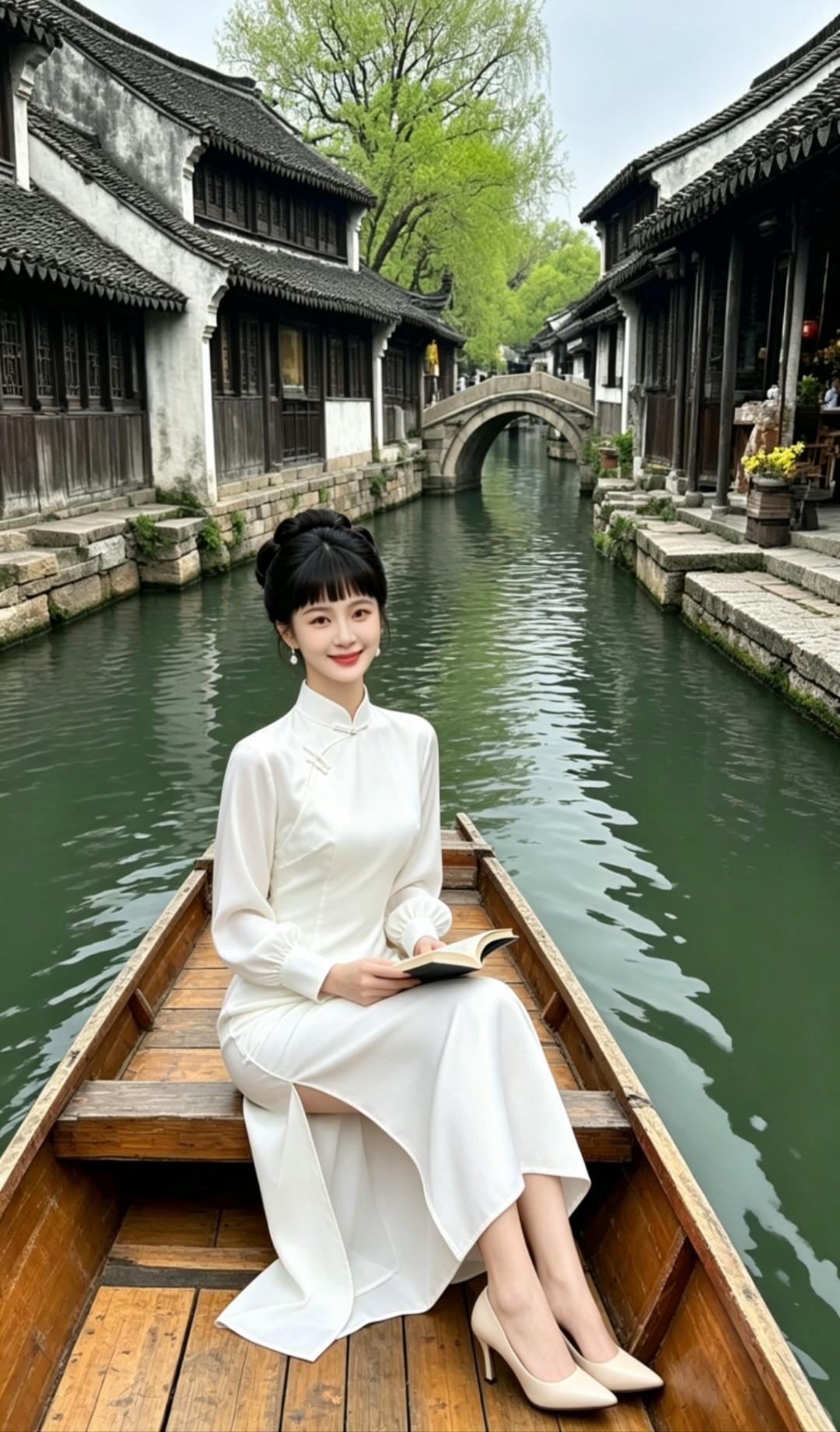 一叶小船游戏在小河里。轻舟已过万重山！