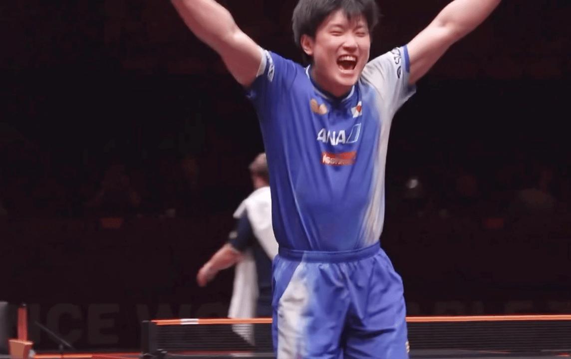 很遗憾，决胜局两分惜败，小将陈俊菘不敌张本智和出局，具体比分：15-13/9-1