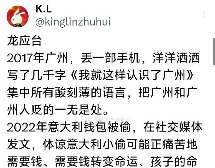 龙应台挺绝的，同样是被偷，发生在大陆和欧洲，她的内心感受完全相反[捂脸哭]