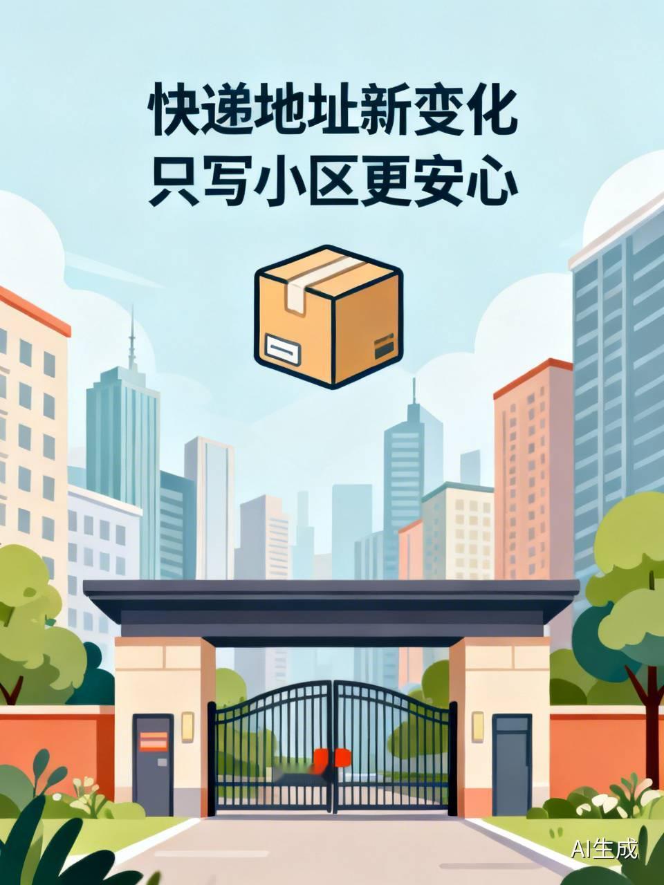以后快递地址只写到小区现在越来越多人网购改地址，不再填楼栋、单元、门牌号，只