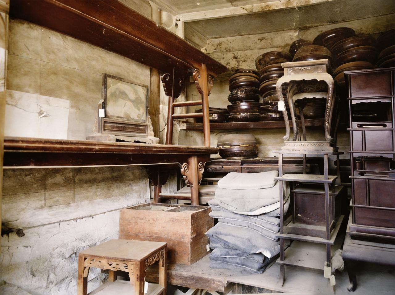 这里的摆设虽然陈旧不堪，相当杂乱，但件件都是珍宝，也是普通人难以企及的。这里正是