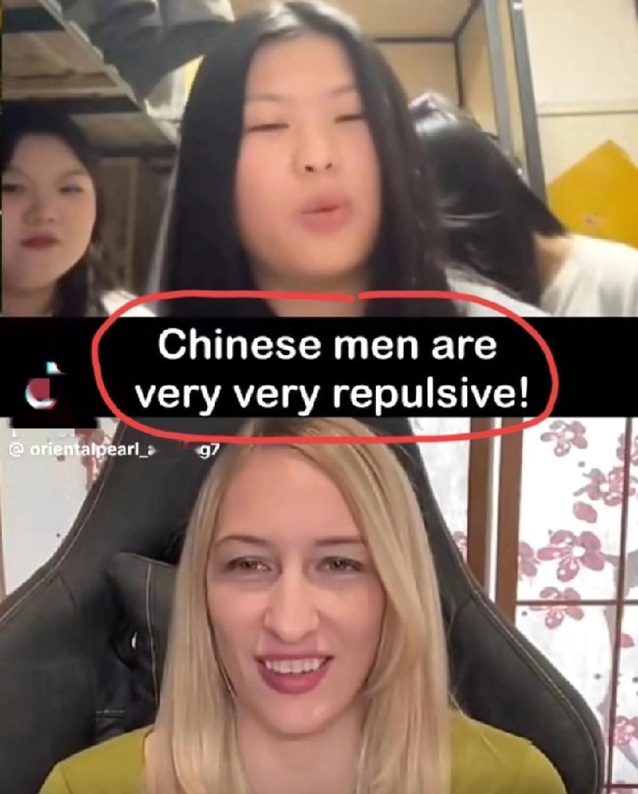 中国女生连线外国女主播：中国男人非常非常的可恶，他们连我们都骂。美国男人很帅，但
