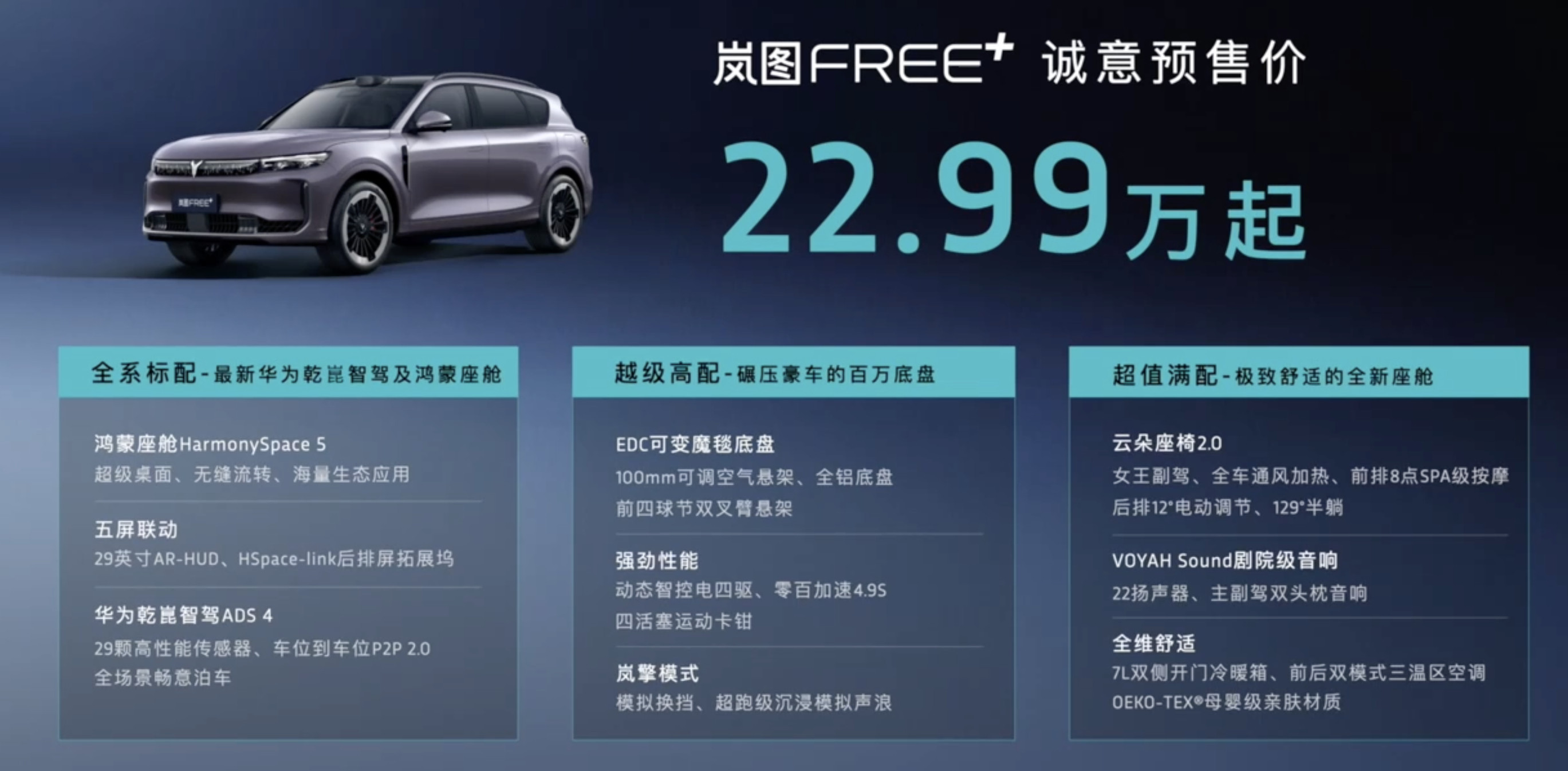 岚图FREE+6月24日预售开启从直播画面看品质上能不能算得上是香槟了？预售