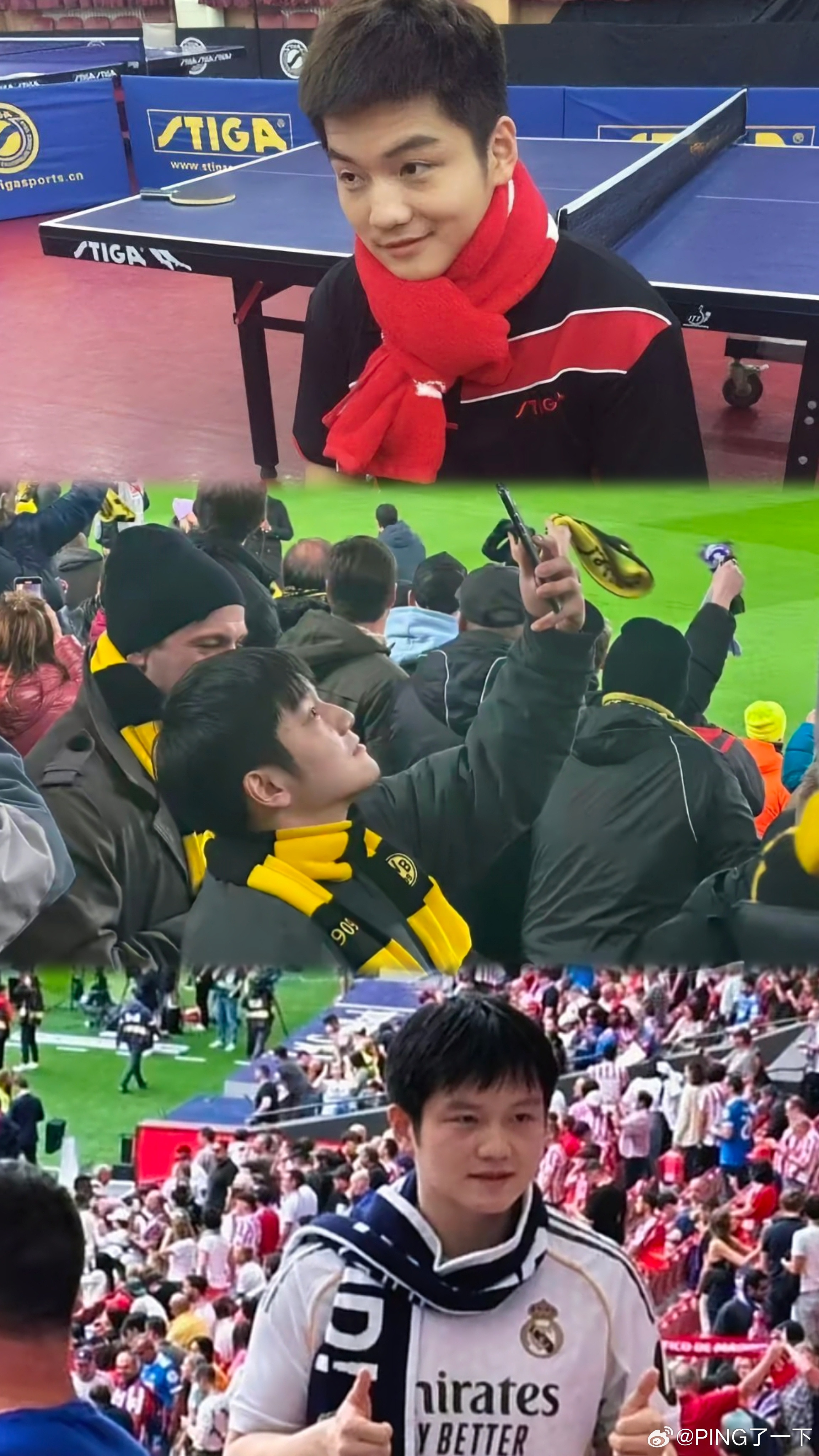 樊振东🧣选择了老式围法与上海滩风格，竟没有一丝违和感😜还略显可爱的嘞​​​