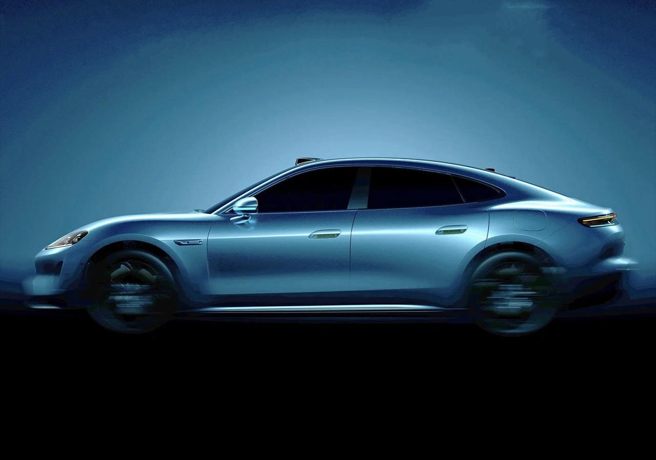 尚界Z7、小米SU7和保时捷Taycan比侧颜，还挺有看头。小米SU7延续“保