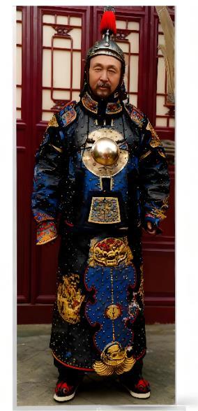 这张照片的主人公是晚清民族英雄左宝贵，他是甲午战争中壮烈殉国的第一位清军高级将领