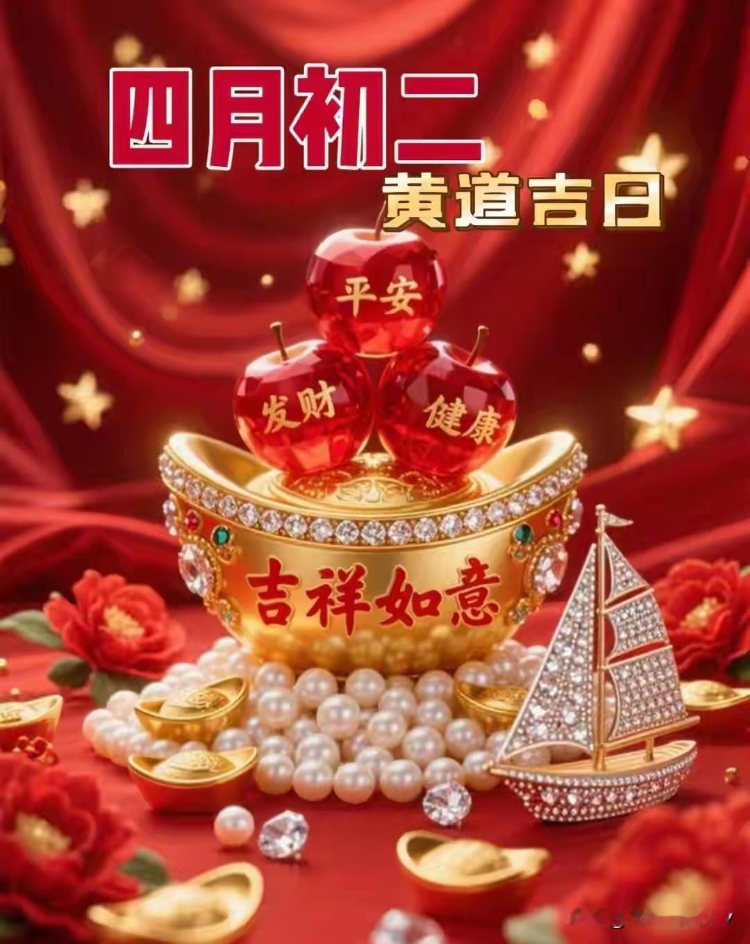明日四月初二是“吉日”，记得：1不早、2不穿、3不碰、4要做明天是农历四月